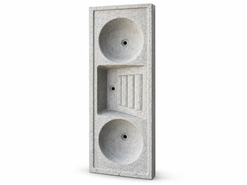 PRÉ-MOLDADO P05 — Lavanderias de 2 cubas, pré-moldado de concreto
